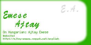 emese ajtay business card